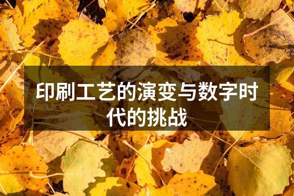传统印刷技术的演变